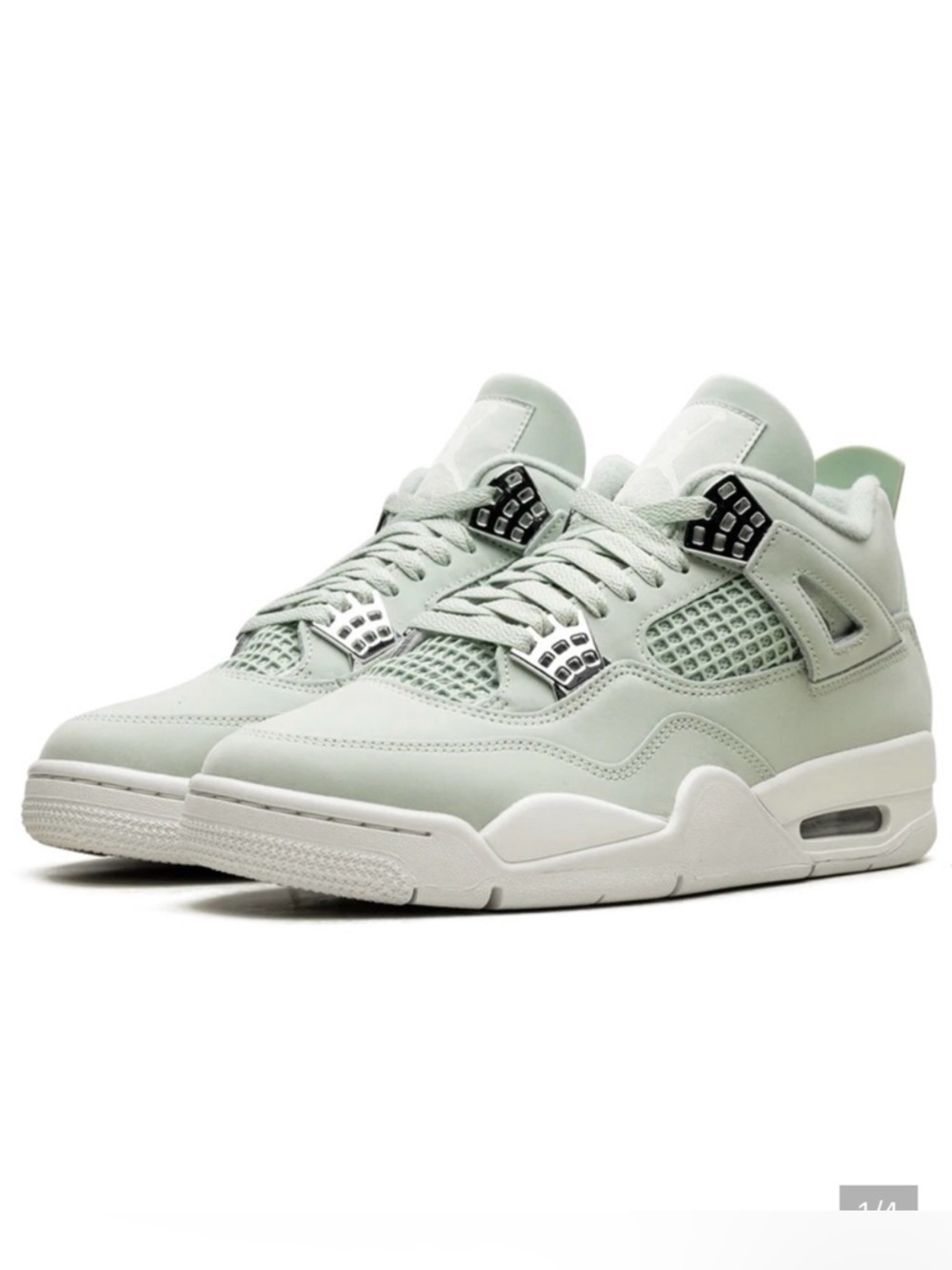 Air Jordan 4 Women's Retro Seafoam Sail Sneakers with Box size 9.5 - Picture 2 of 14